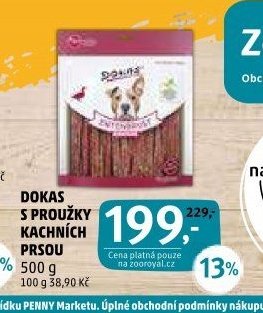 Dokas s proužky kachních prsou