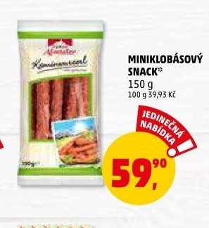 MINIKLOBÁSOVÝ SNACK