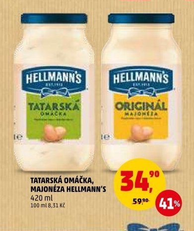 Tatarská omáčka, majonéza Hellmann's