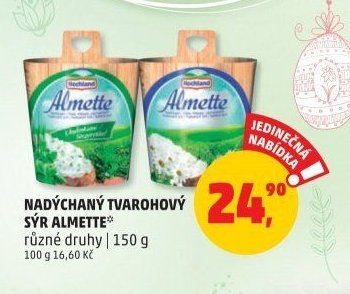 NADÝCHANÝ TVAROHOVÝ SÝR ALMETTE*