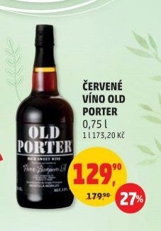 Červené víno Old Porter