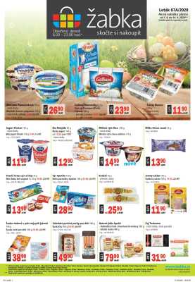 akční leták Žabka 1.4.2020-14.4.2020