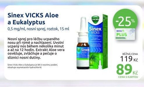 Sinex VICKS Aloe a Eukalyptus