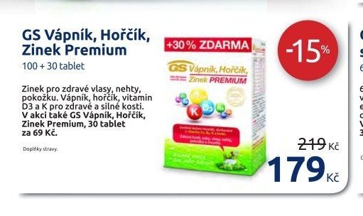 GS Vápník, Hořčík, Zinek Premium