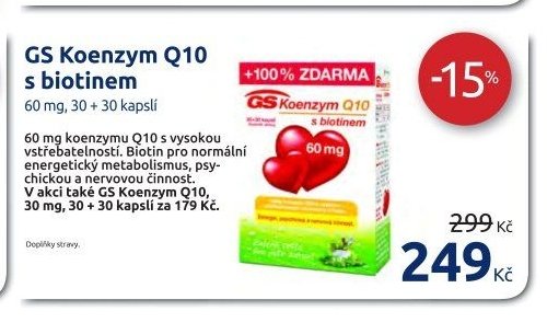 GS Koenzym Q10 s biotinem