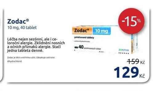 Zodac 10 mg, 40 tablet