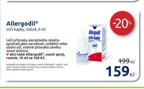 Allergodil oční kapky, roztok, 6 ml