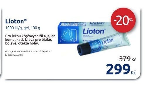 Lioton 1000 IU/g, gel, 100 g