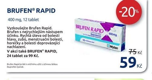 BRUFEN RAPID, 400 mg, 12 tablet