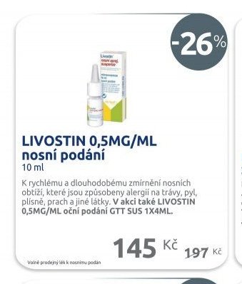 LIVOSTIN 0,5MG/ML nosní podání
