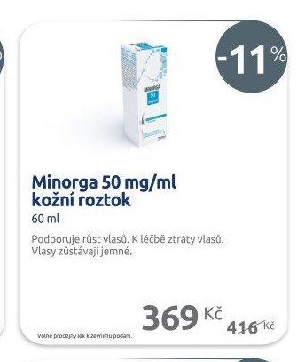 Minorga 50 mg/ml kožní roztok