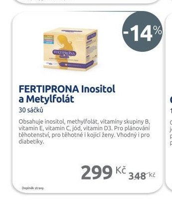FERTIPRONA Inositol a Metylfolát