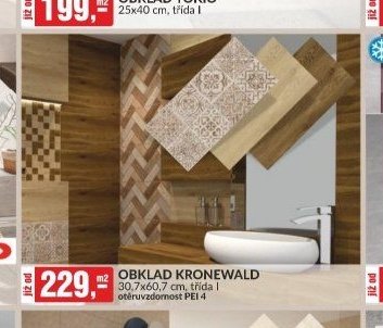 OBKLAD KRONEWALD 30,7x60,7 cm, třída I otěruvzdornost PEI 4