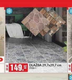 DLAŽBA 29,7x29,7 cm třída I