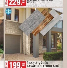 ŠIROKÝ VÝBĚR FASÁDNÍCH OBKLADŮ