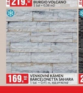 VENKOVNÍ KÁMEN BARCELONETTA SAHARA 1 bal = 0,41 m2, 412,19 Kč/m2