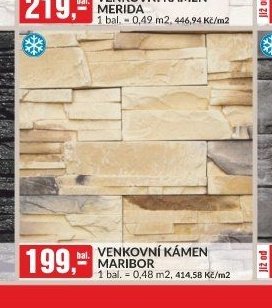 VENKOVNÍ KÁMEN MARIBOR 1 bal = 0,48 m2, 414,58 Kč/m2