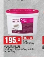 MALÍŘ PLUS 14+2 kg, bílý malířský nátěr