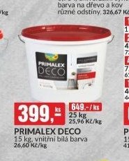 PRIMALEX DECO 15 kg, vnitřní bílá barva