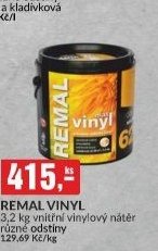 REMAL VINYL 3,2 kg vnitřní vinylový nátěr