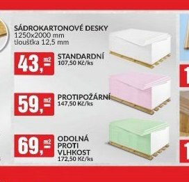 SÁDROKARTONOVÉ DESKY