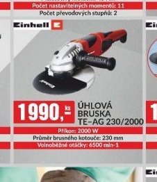 ÚHLOVÁ BRUSKA TE-AG 230/2000