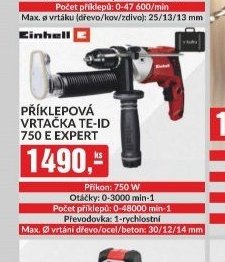 PŘÍKLEPOVÁ VRTACKA TE-ID 750 E EXPERT