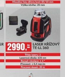 LASER KŘÍŽOVÝ TE-LL 360