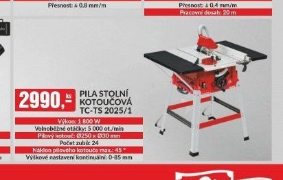 PILA STOLNÍ KOTOUČOVÁ TC-TS 2025/1