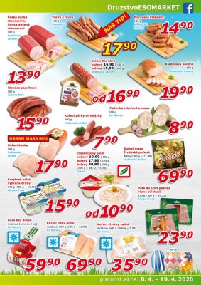 akční leták ESO MARKET 8.4.2020-19.4.2020