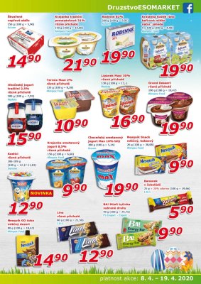 akční leták ESO MARKET 8.4.2020-19.4.2020