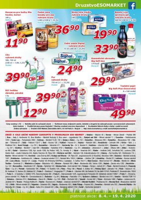 akční leták ESO MARKET 8.4.2020-19.4.2020