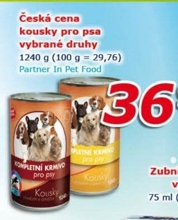 Konzerva pro psy Česká cena