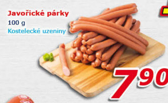 Párky javořické Kostelecké uzeniny