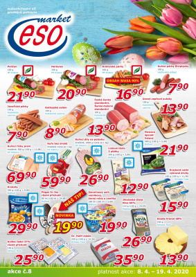 akční leták ESO MARKET 8.4.2020-19.4.2020