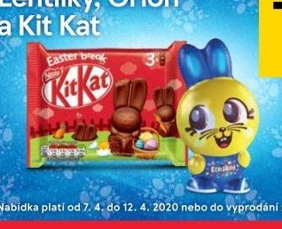Vybrané velikonoční Lentilky, Orion a Kit Kat