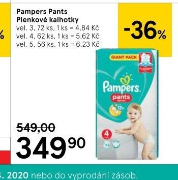 Pampers Pants Plenkové kalhotky