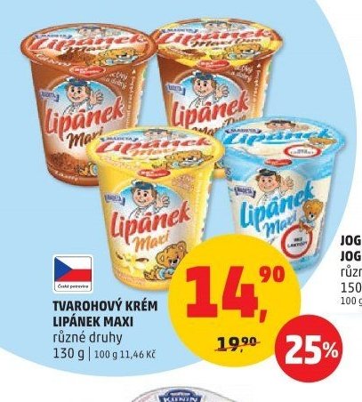 Tvarohový krém Lipánek Maxi