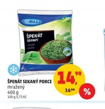 Špenát sekaný porce mražený