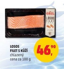 Losos filet s kůží chlazený