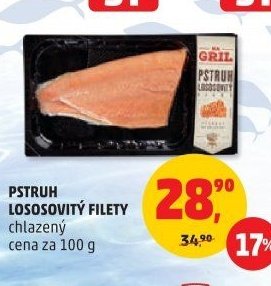 Pstruh lososovitý filety chlazený