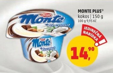 Monte Plus kokos 150 g
