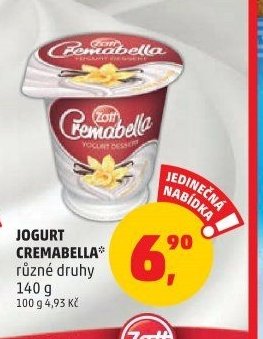 Jogurt Cremabella různé druhy 140 g