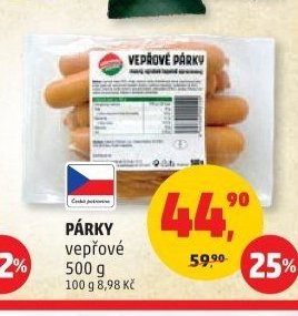 Párky vepřové