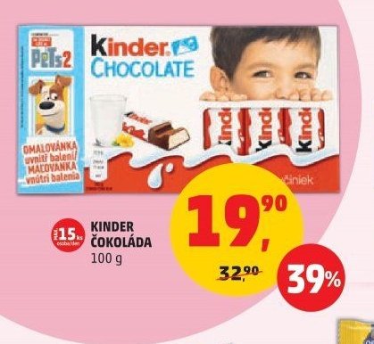 Kinder čokoláda 100 g