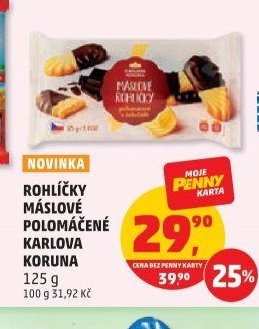 Rohlíčky máslové Polomáčené Karlova Koruna