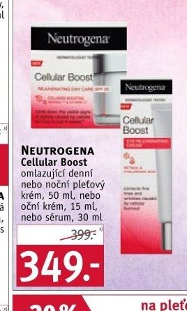 Neutrogena Cellular Boost omlazující denní nebo noční pleťový krém, oční krém, sérum