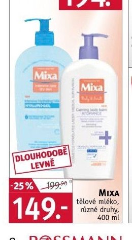 Mixa tělové mléko