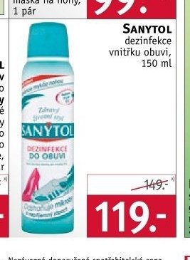 Sanytol dezinfekce vnitřku obuvi