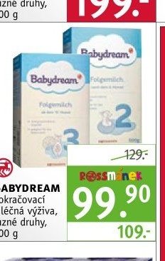 BABYDREAM pokračovací mléčná výživa, 500 g
